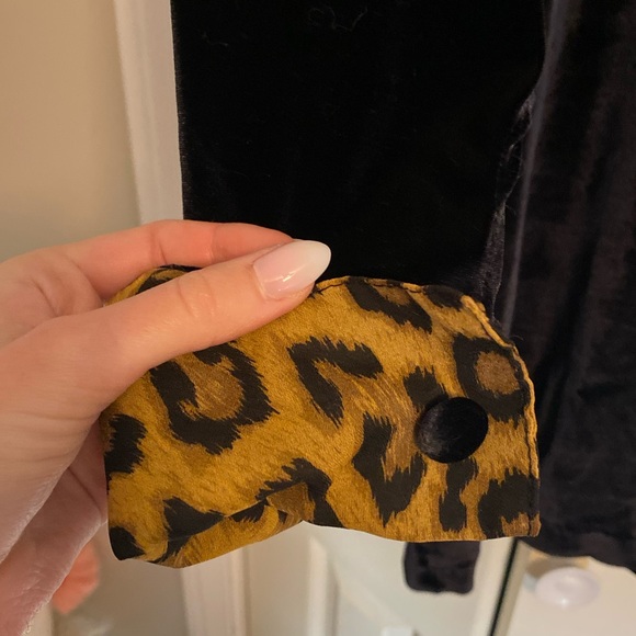 Velour & Leopard Print Dress - Picture 7 of 8